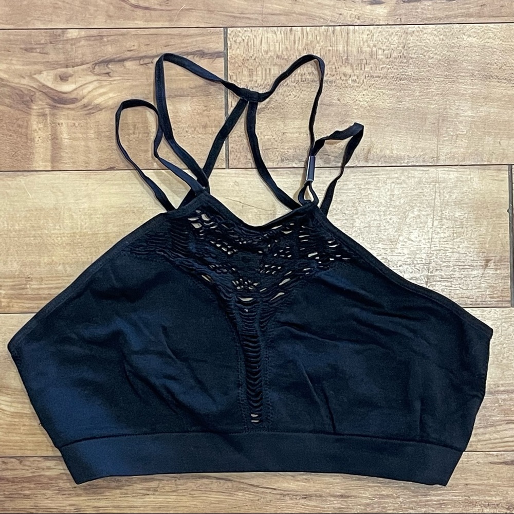 NWT Victoria’s Secret PINK Black Bralette Small 32 C D 34 AA A B